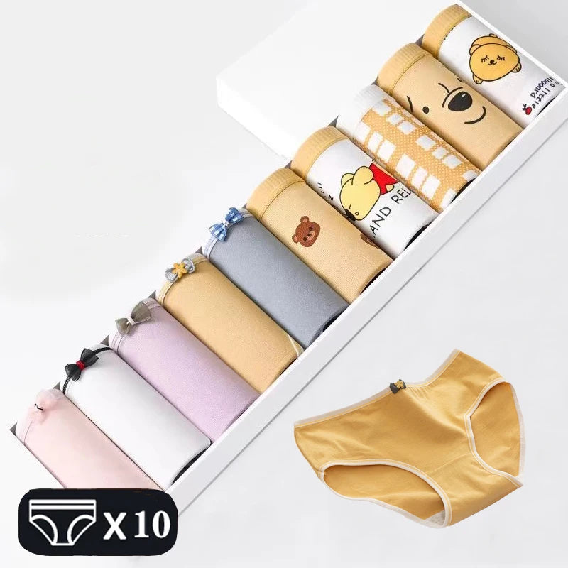 Jog MCERG Culotte Femme Coton Élasthanne Doux Lot de 10