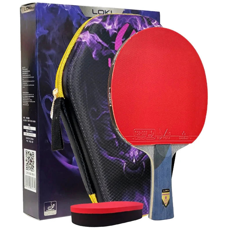 Loki Dragon Raquette Tennis De Table Bois Carbone 7 Plis