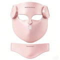 Masque LED Visage et Cou rose, thérapie lumineuse à 8 couleurs