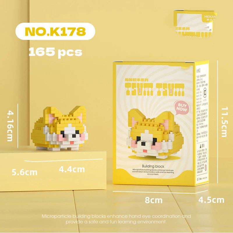 Mini Blocs De Construction Animal Chiens Chats Kit A Assembler Jouets Educatifs Pour Enfants 10 12 Ans Cadeau by LSDLBoutique.ch