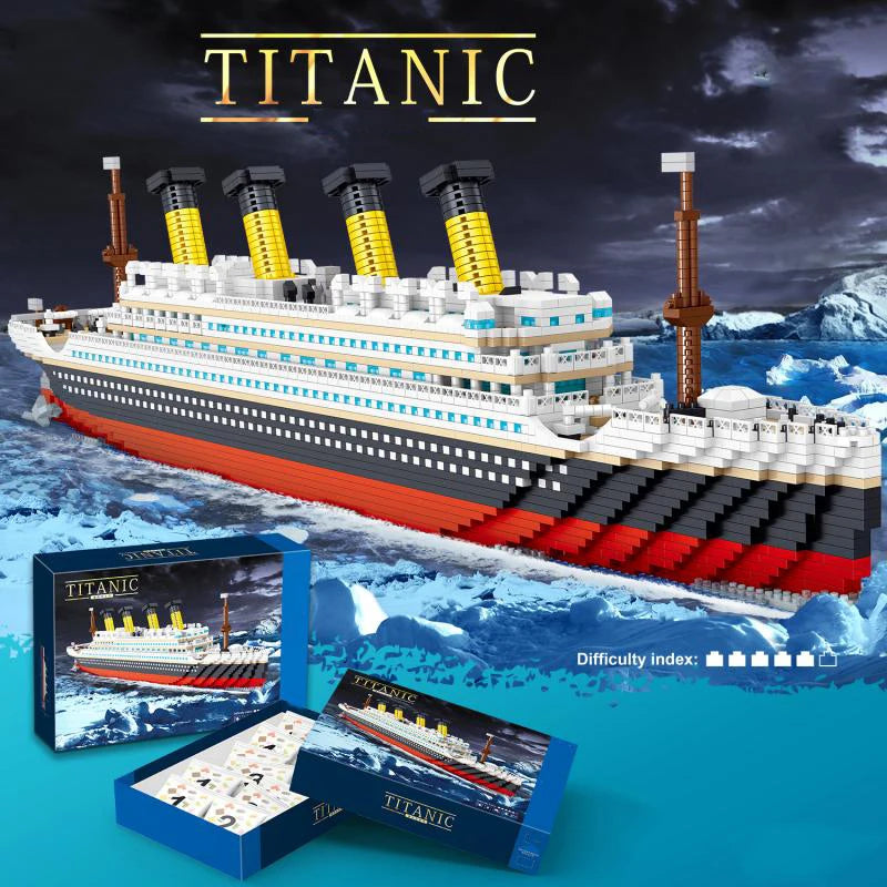 Kit Titanic Construction Pour Enfants Croisière Soleil 4404 Pièces Mini Briques Modèle Décoration Bureau Cadeau Noël by LSDLBoutique.ch