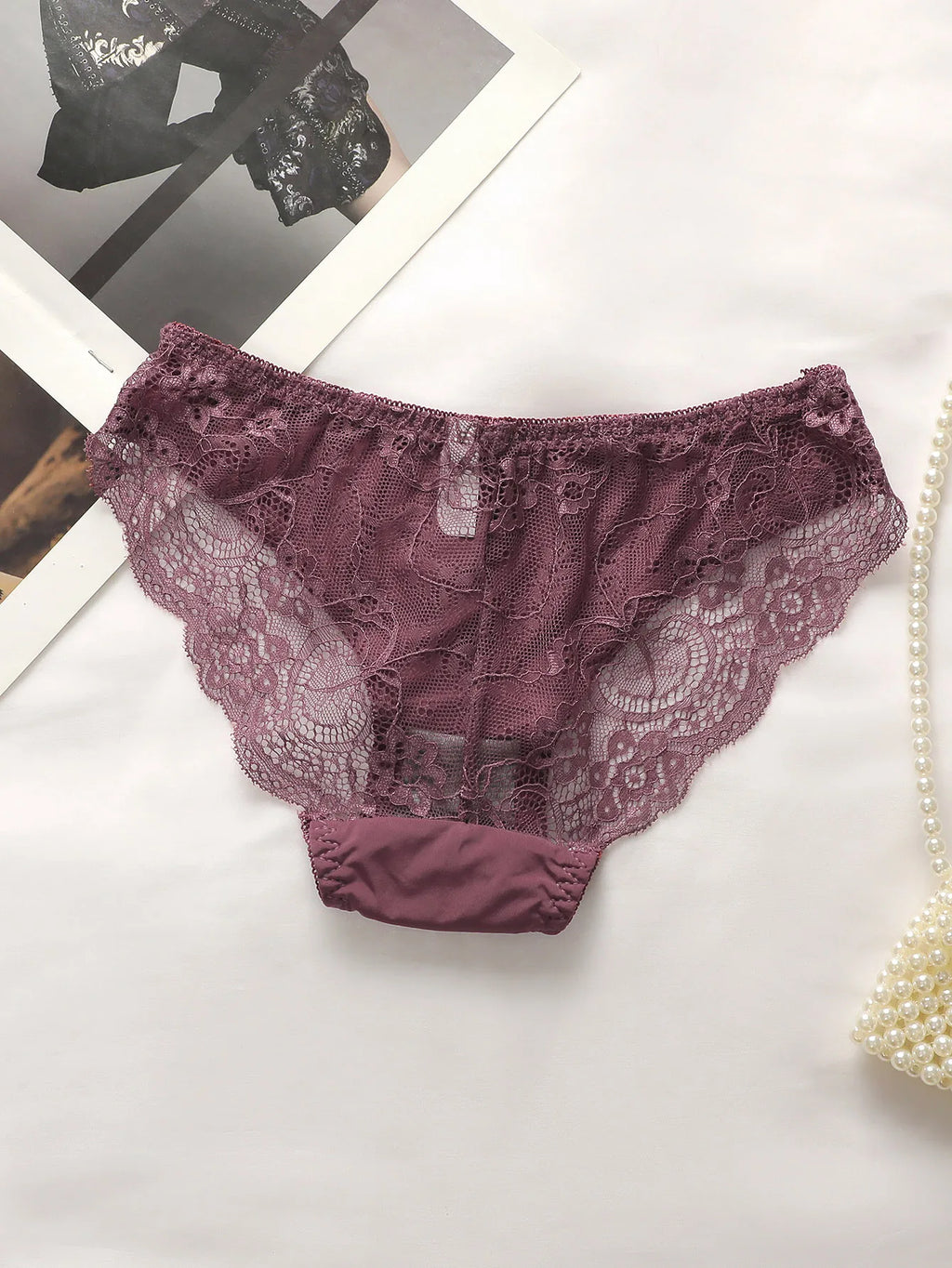 Les Secrets de Léa Lingerie Dentelle Sans Fil Mauve
