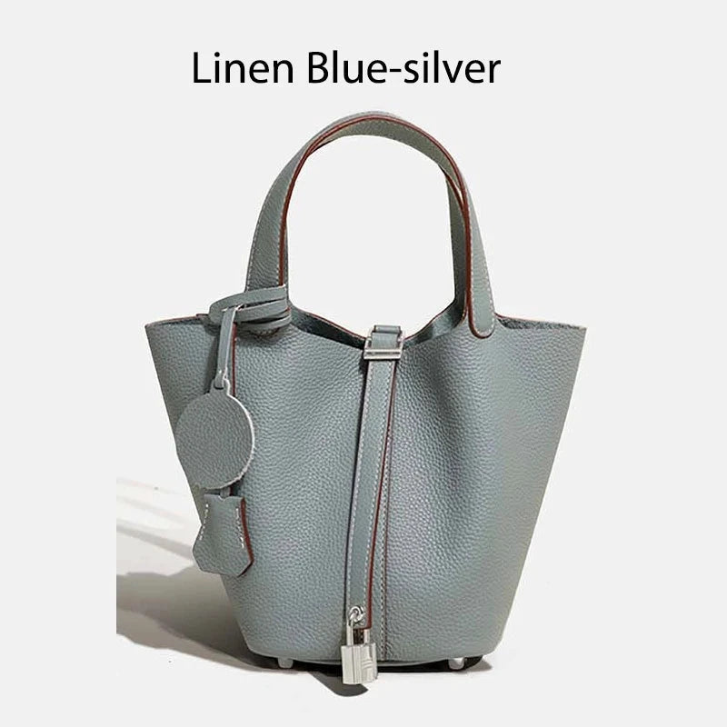 Sac à main seau en cuir véritable - Mendy - LSDLBoutique