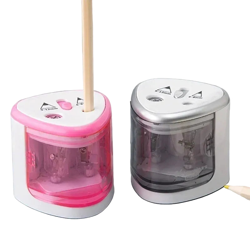 Electric pencil sharpener with dual holes 6-8 mm and 9-12 mm