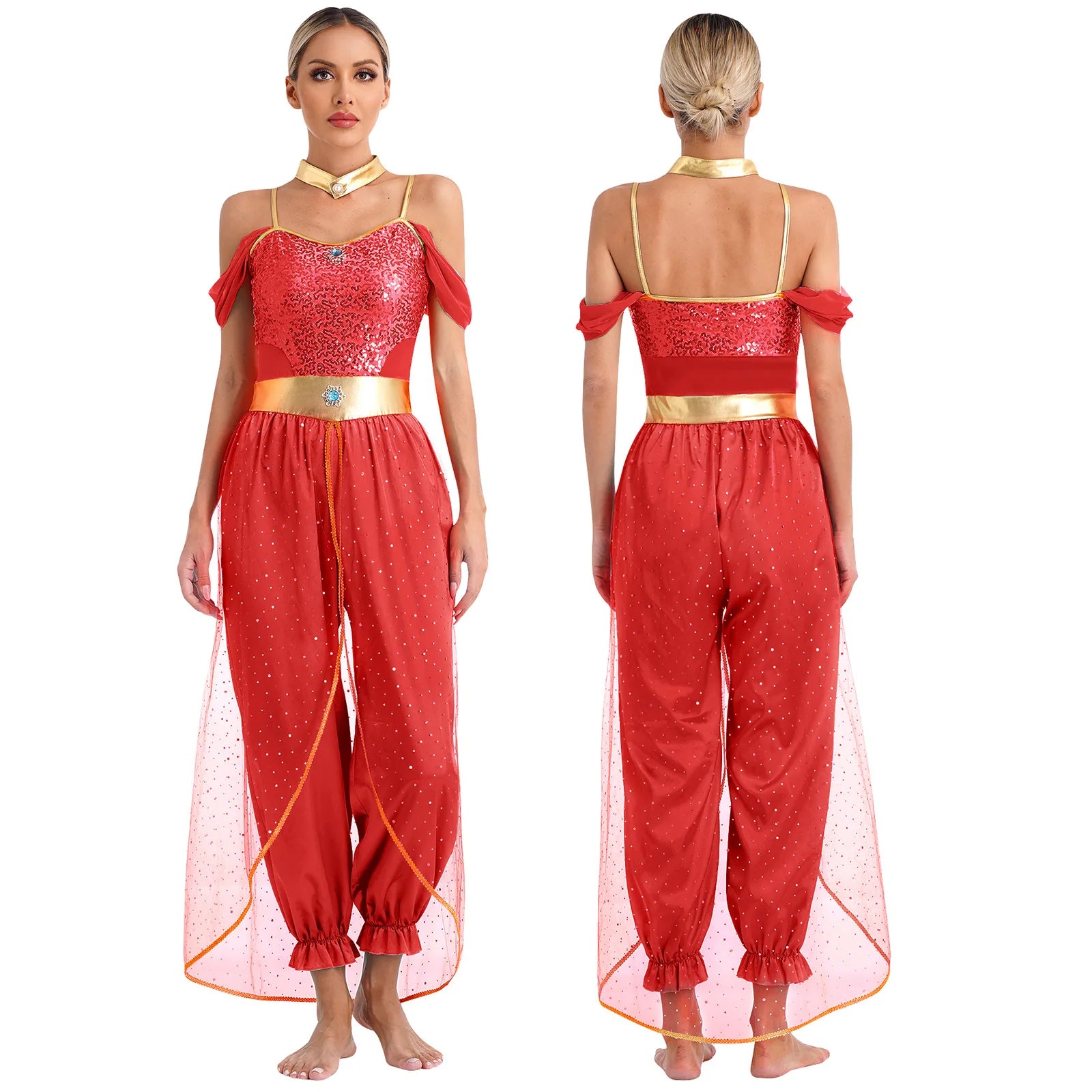 Oriental Princess Costume — Embroidered Outfit for Festivals and Themed Parties