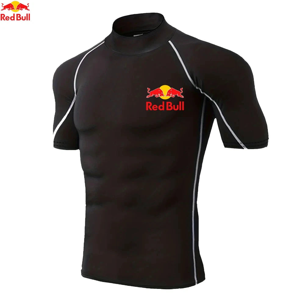 Red Bull Maillot Compression Manches Longues Blanc Séchage