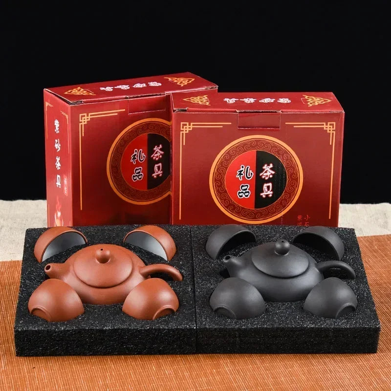 Service à thé céramique Kung Fu – 1 théière et 4 tasses