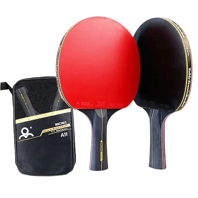 Raquette De Tennis De Table RAOVTE Rouge Noir Ensemble 2 Pièces