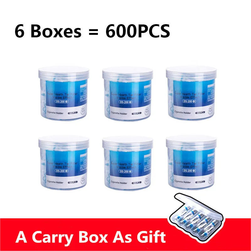 Adous Disposable Cigarette Filters, 600 Pieces in 6 Boxes