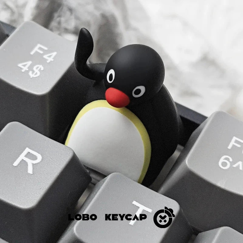 LOBO Capuchon Clavier Pingouin En Résine Kawaii ESC