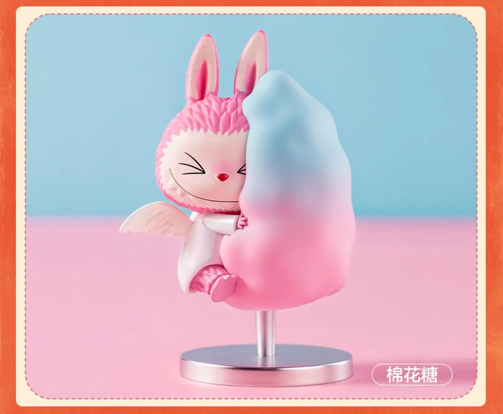 Pop Mart Labubu Figurine Monstres Bonbons PVC Rose Bleu