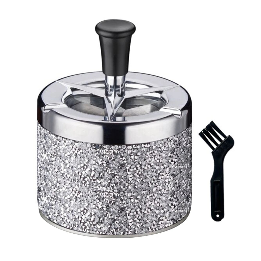 Cendrier Voiture Poussoir Couvercle Rotatif Autonettoyant Alloet