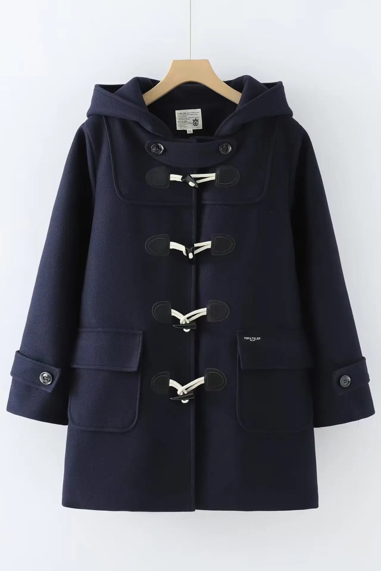 Harajuku Veste Tweed Coton Capuche Doux Pour Fille