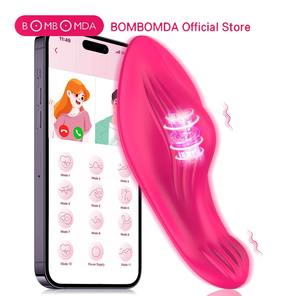 Vibromasseur Papillon Portable Télécommande Via Application Contrôle À Distance Pour Clitoris Et Point G Solo Ou À Deux by LSDLBoutique