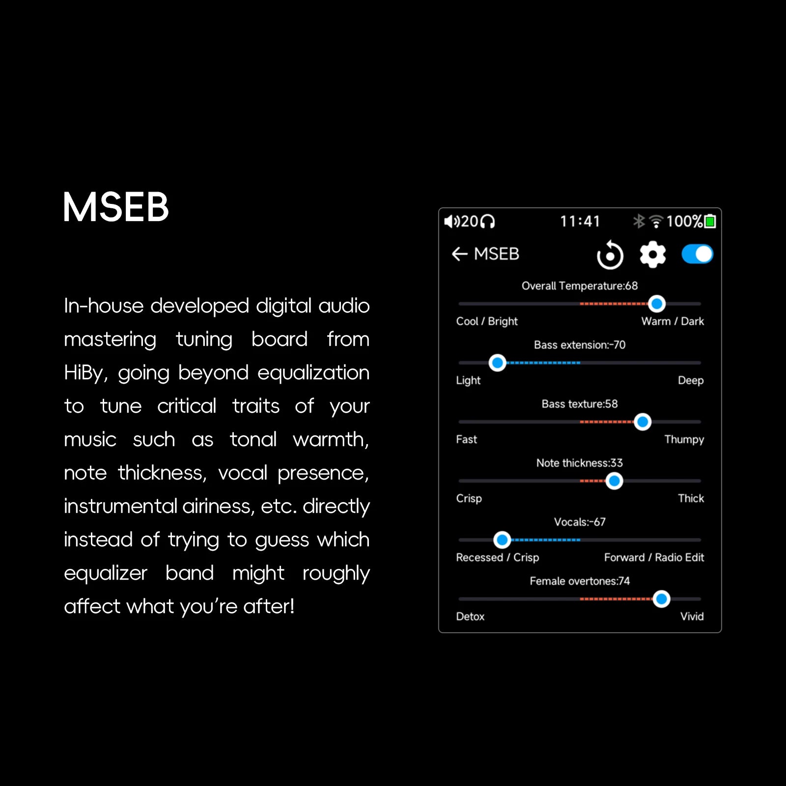 HiBy Lecteur HiFi Portable Double CS43198 DAC 4000mAh
