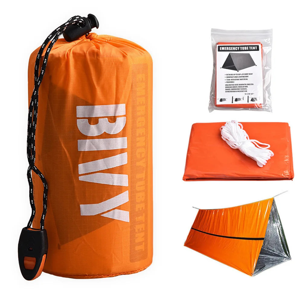 Kit Tente De Survie 2 Personnes Imperméable Bivy Mylar