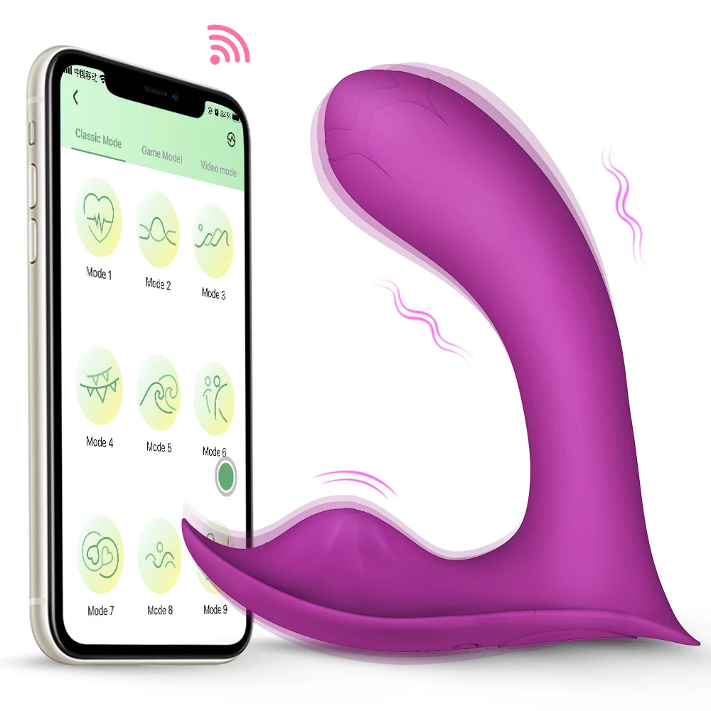 Vibromasseur Connecté Bluetooth Au Design Ergonomique en Silicone Pour Stimulation Clitoris et G Spot by LSDLBoutique