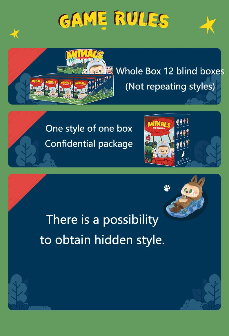 Pop Mart Labubu Brown Monster Figurine Blind Box