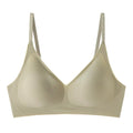 SuyaDream Soutien-Gorge Sans Couture 3/4 Tasses Beige Soie Doublure