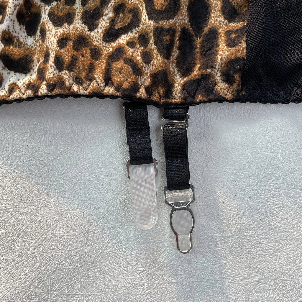 Ellolace Lingerie Satin Fin Dentelle Rouge 5Pièces