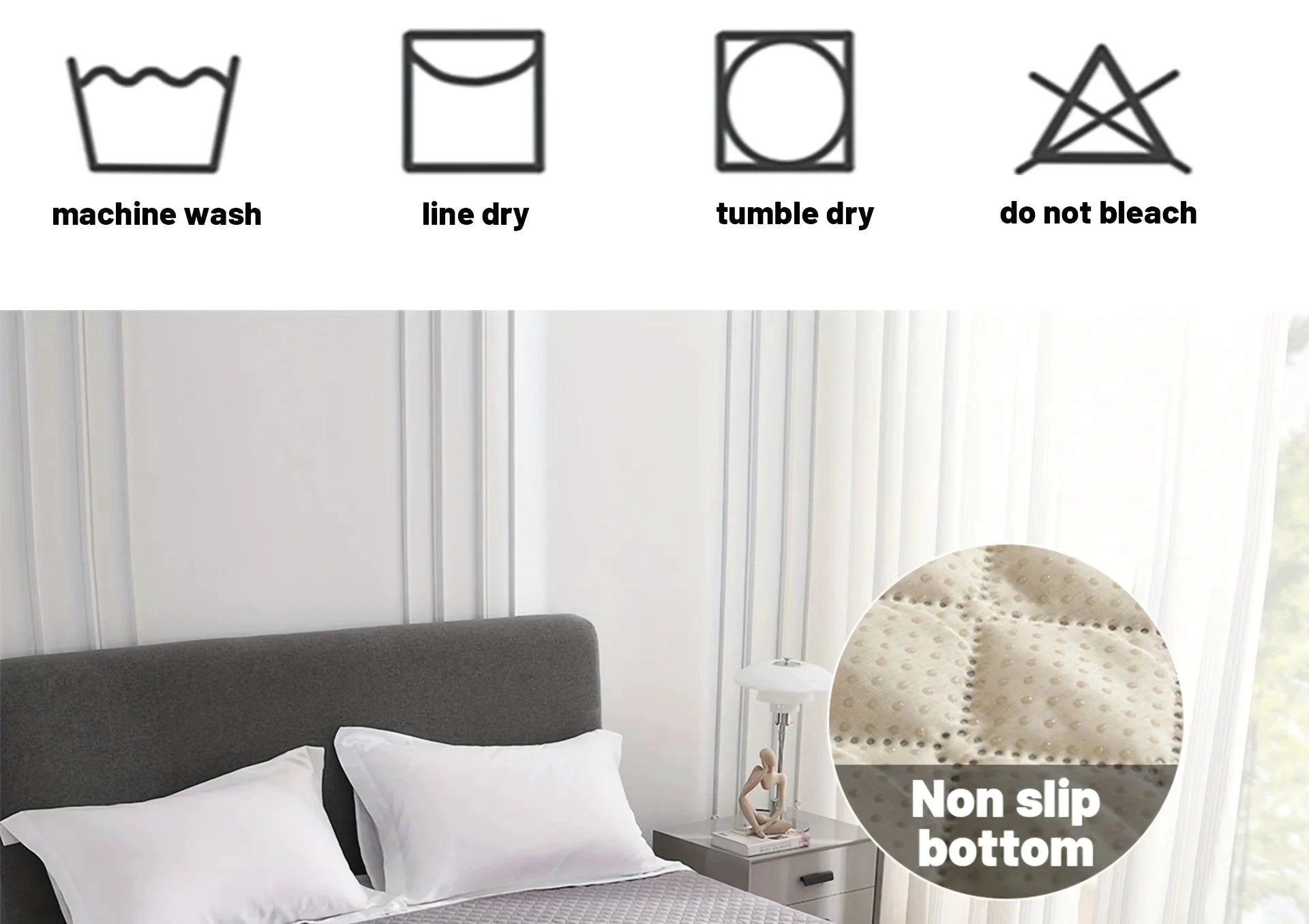 Housse De Lit Chien Anti-Fuite Antidérapante Imperméable Gris