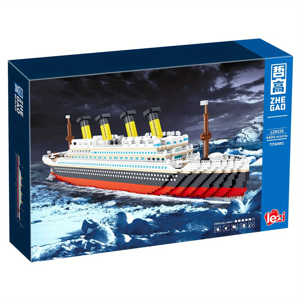 Kit Titanic Construction Pour Enfants Croisière Soleil 4404 Pièces Mini Briques Modèle Décoration Bureau Cadeau Noël by LSDLBoutique.ch