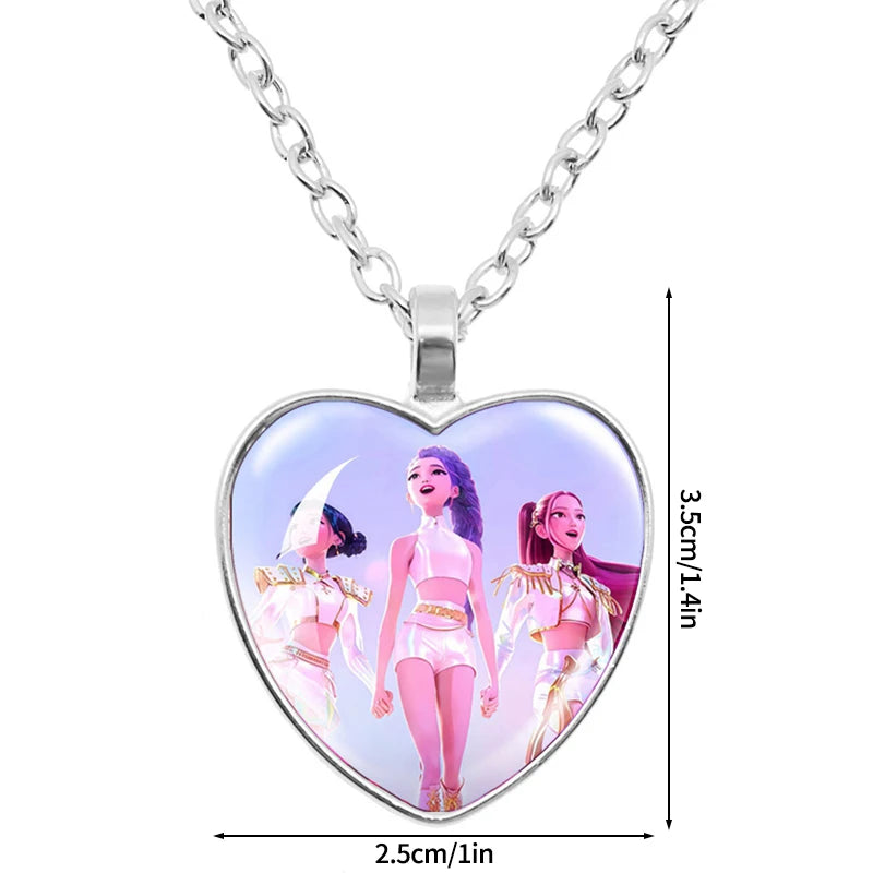 Porte-clés Perles Multicolores Kpop Avec Plaque Ronde Image