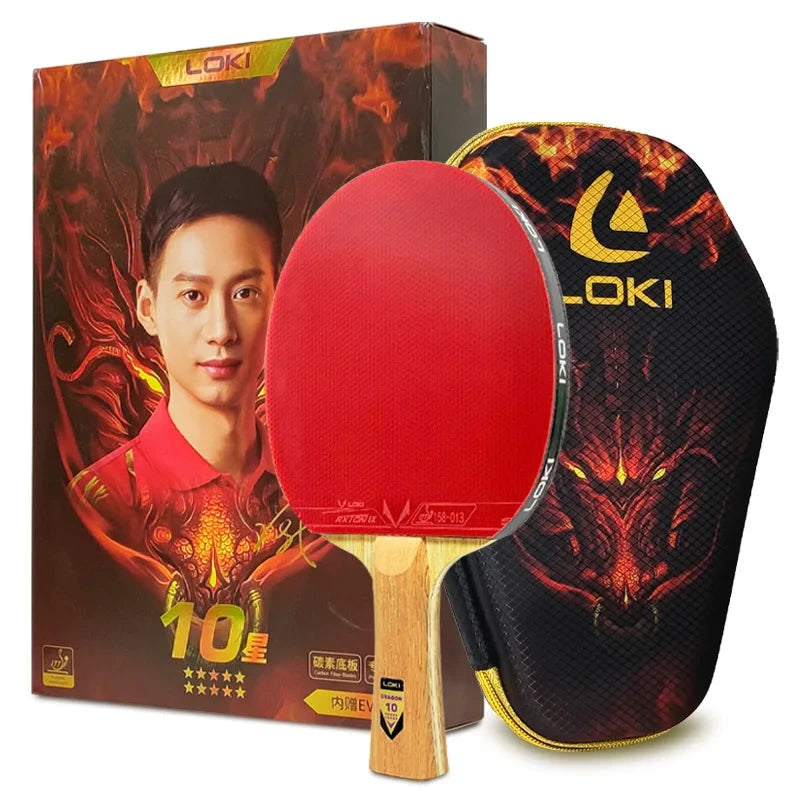 Loki Dragon Raquette Tennis De Table Bois Carbone 7 Plis