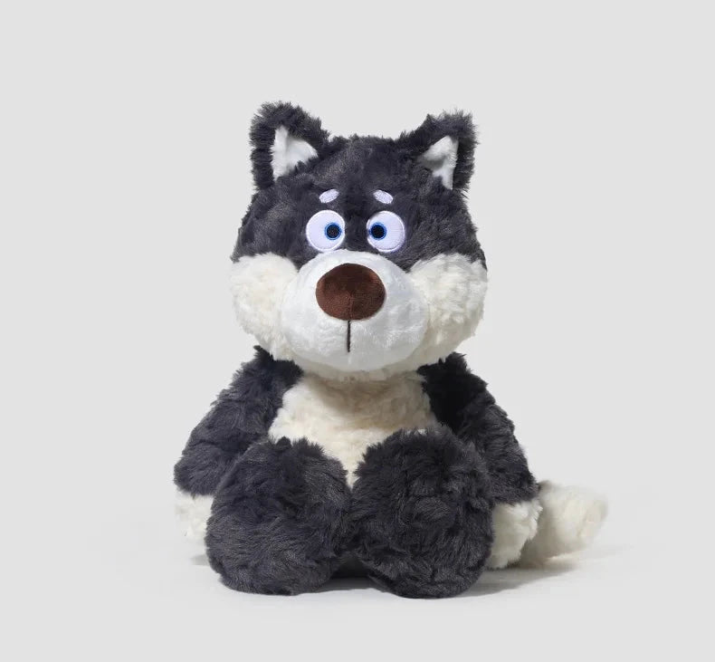 Peluche Loup Gris 40 Cm Coton PPS Doux Compagnon
