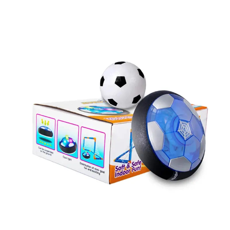 Ballon de football électrique rechargeable bleu transparent, jouet flottant intérieur, marque LSDLBoutique
