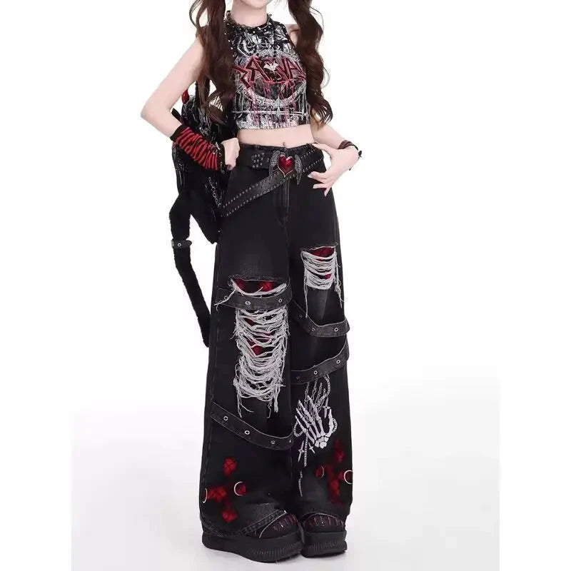 Pantalon denim femme coupe droite – American Retro