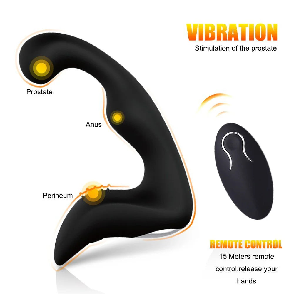 Vibromasseur Anal Télécommandé 9 Modes De Vibration Pour Prostate Et Zones Érogènes Ergonomique Pour Homme Et Femme by LSDLBoutique