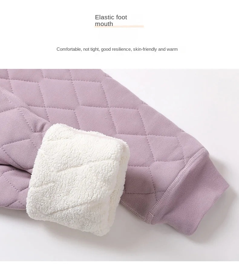 Legging Velours Taille Haute Femme Rose Doublé Polaire Chaud Hiver