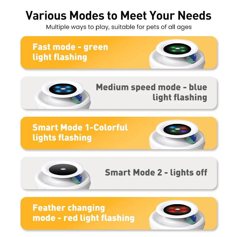 ROJECO Jouet 2 En 1 Chat Teaser Électronique Plastique