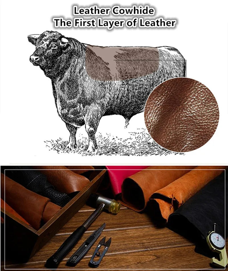 LKSORL Casquette Hiver Cuir Véritable Marron Militaire