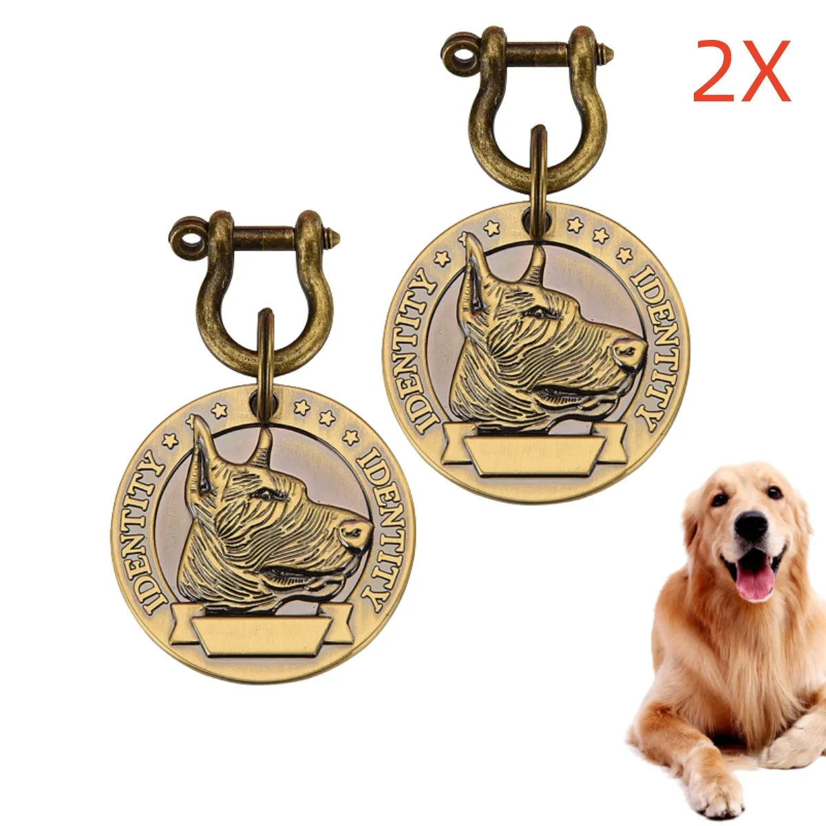 Médaille Gravée Personnalisée Pour Chien Et Chat Plaque Identité Bronze En Acier Inoxydable VIP Élégante Et Durable by LSDLBoutique