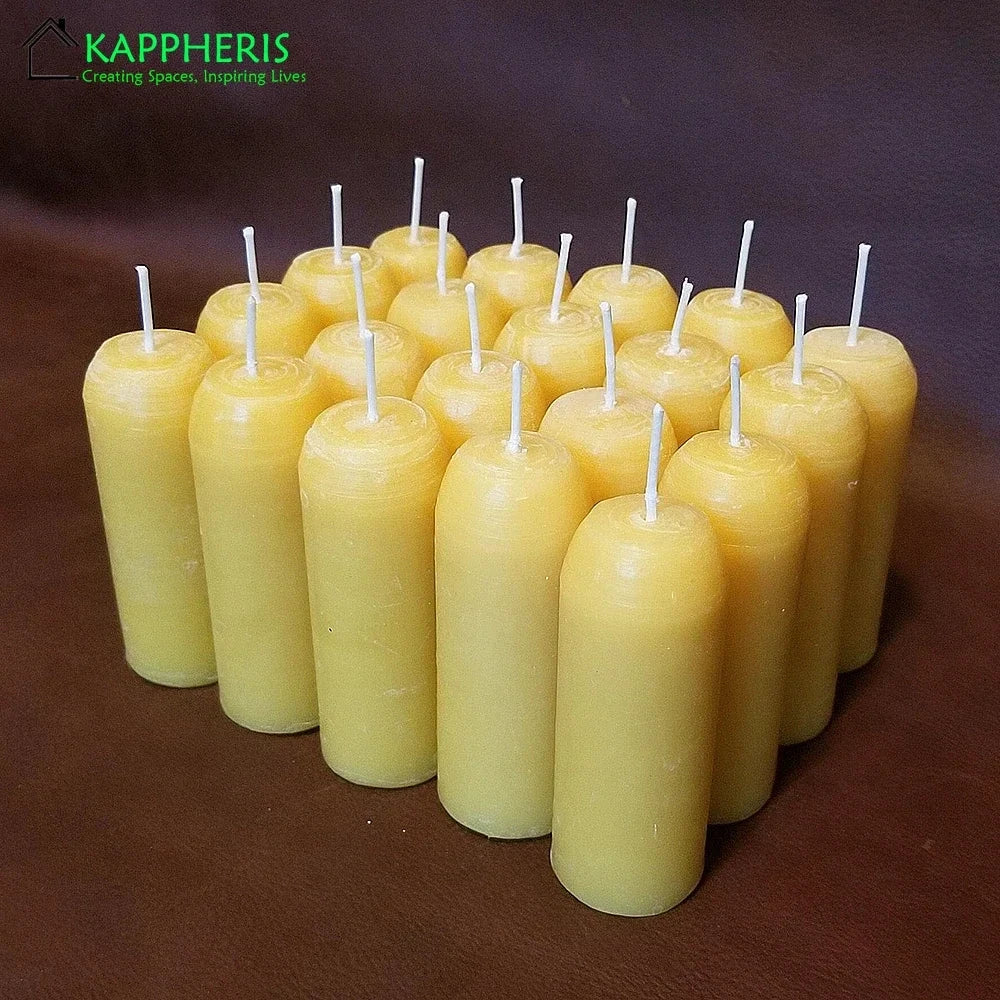 KAPPHERIS Bougie En Cire Abeille Fait Main Non Parfumée