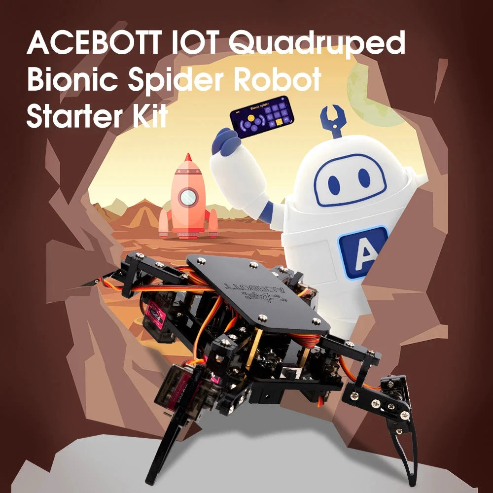 Acebott QD020 Robot Araignée Quadrupède Bionic Kit Explorateur