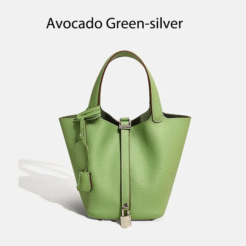 Sac à main seau en cuir véritable - Mendy - LSDLBoutique