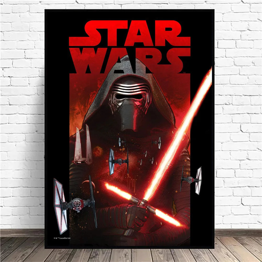 MINISO Poster Canvas Star Wars Dark Vador Et Yoda Sans Cadre Imprimé Sur Toile Premium Encres Résistantes À L Eau by LSDLBoutique.ch
