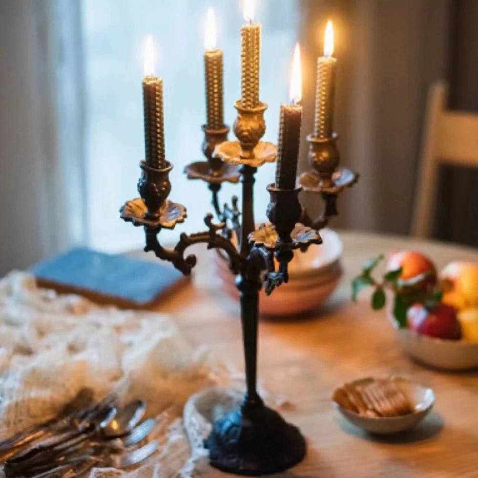 Bougies Coniques Cire d’Abeille Nid d’Abeille Beige Fait Main