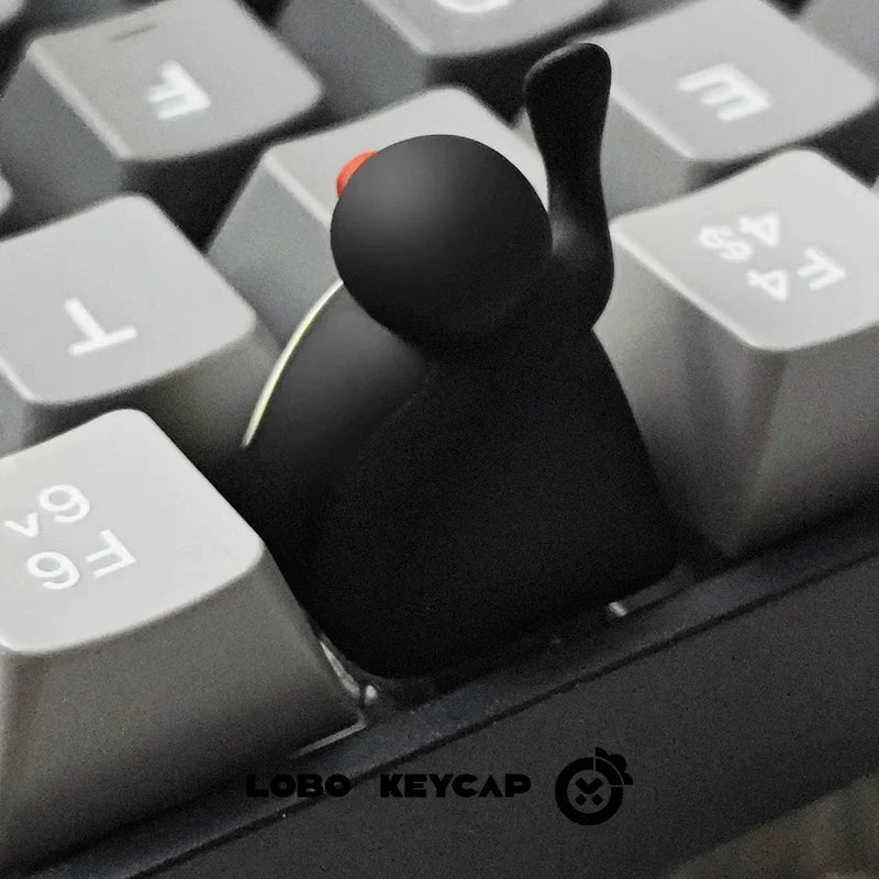 LOBO Capuchon Clavier Pingouin En Résine Kawaii ESC