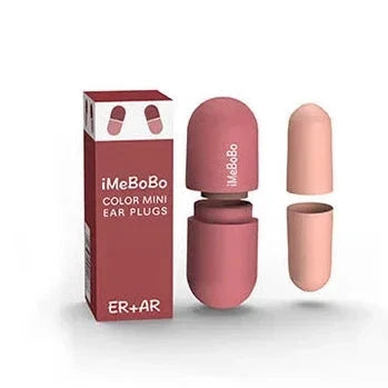 Bouchons d’oreille pré-formés iMeBoBo color mini; boîte rouge et étui rose – LSDLBoutique