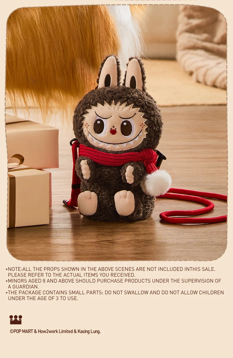 Pop Mart Labubu The Monsters Peluche Marron Sac Bandoulière