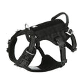 Harnais Truelove TLH7011 pour chien anti-évasion réfléchissant noir en nylon avec sangles et anneaux métalliques