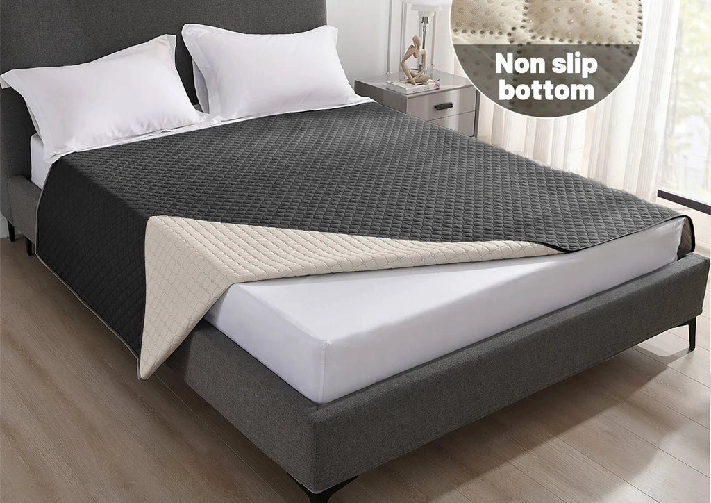 Housse De Lit Chien Anti-Fuite Antidérapante Imperméable Gris