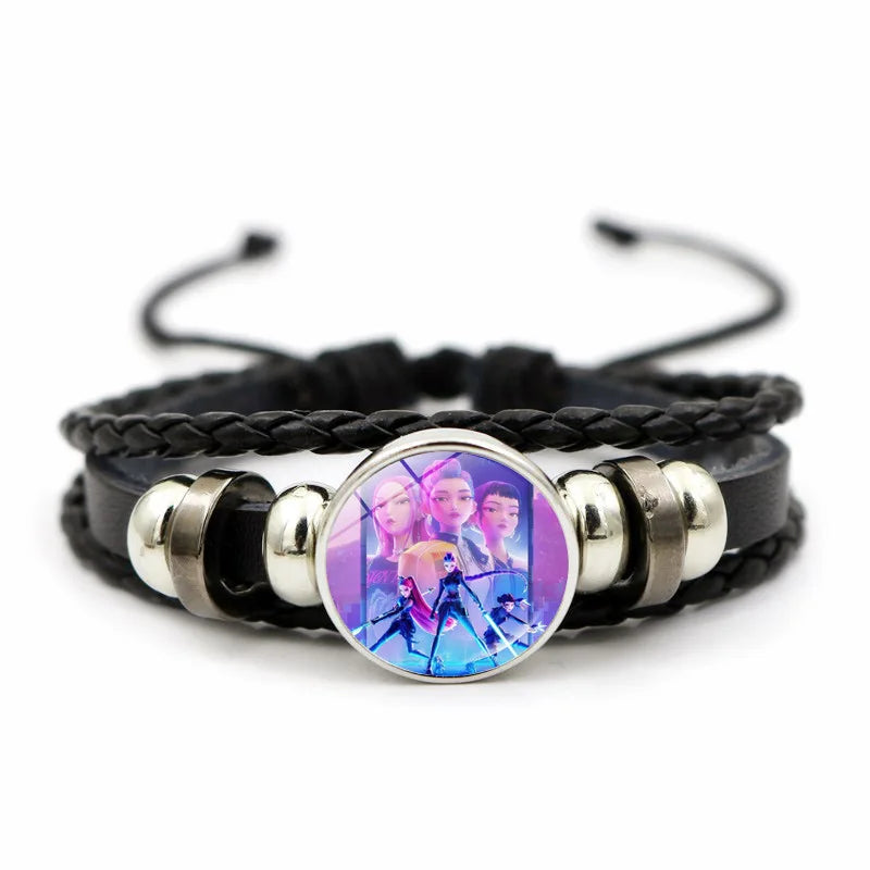 Collier Métal Argenté Cœur Démon H Anime Kpop Idoles