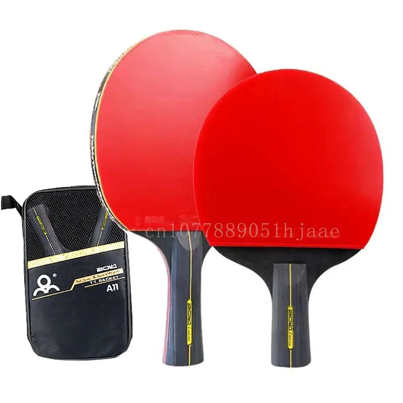 Raquette De Tennis De Table RAOVTE Rouge Noir Ensemble 2 Pièces