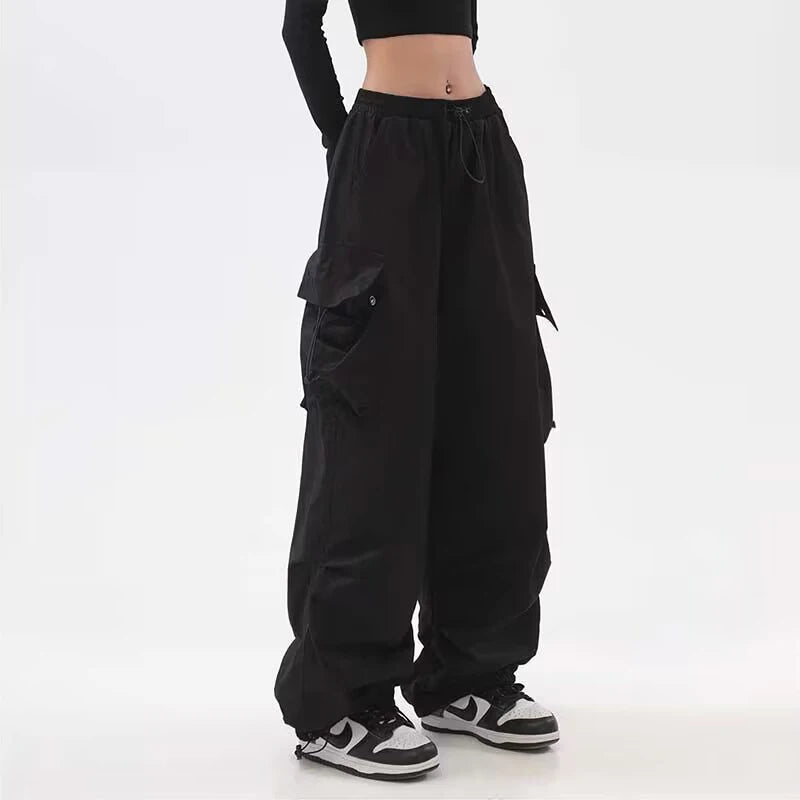 Pantalon Cargo Femme Harajuku Baggy Taille Élastique Beysaurt