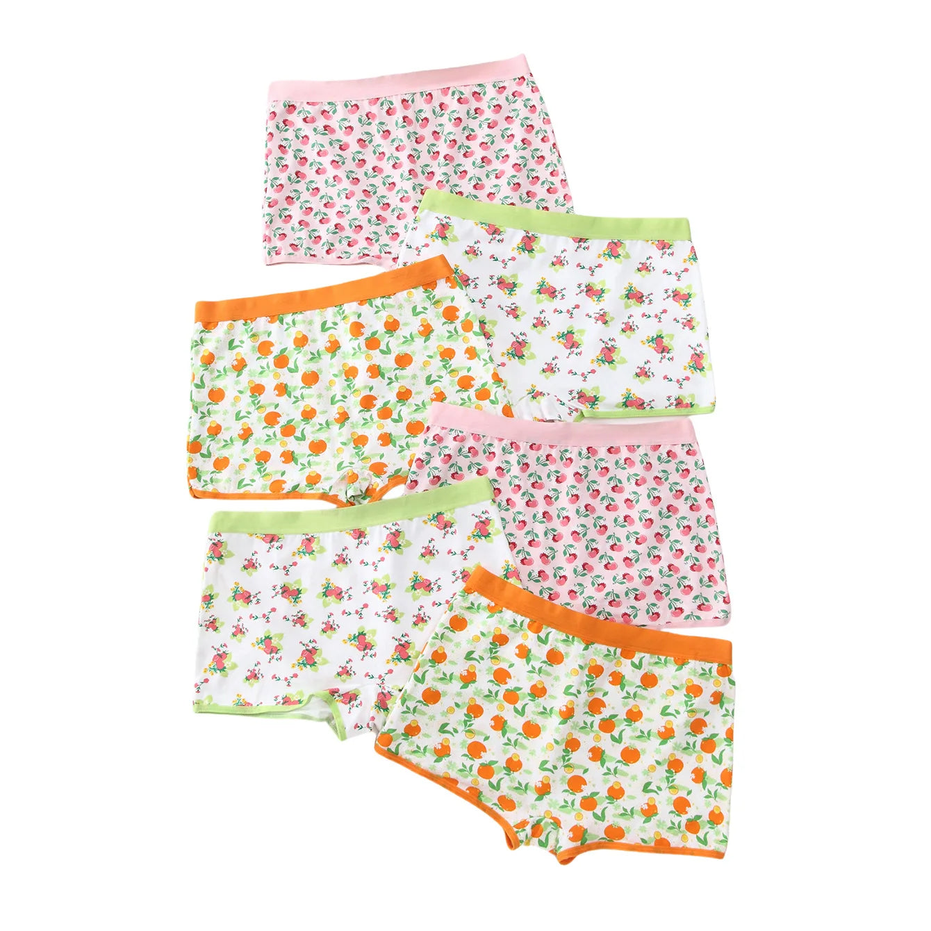 Boxers Coton Élasthanne Imprimé Fruits Fraises Oranges Cerises